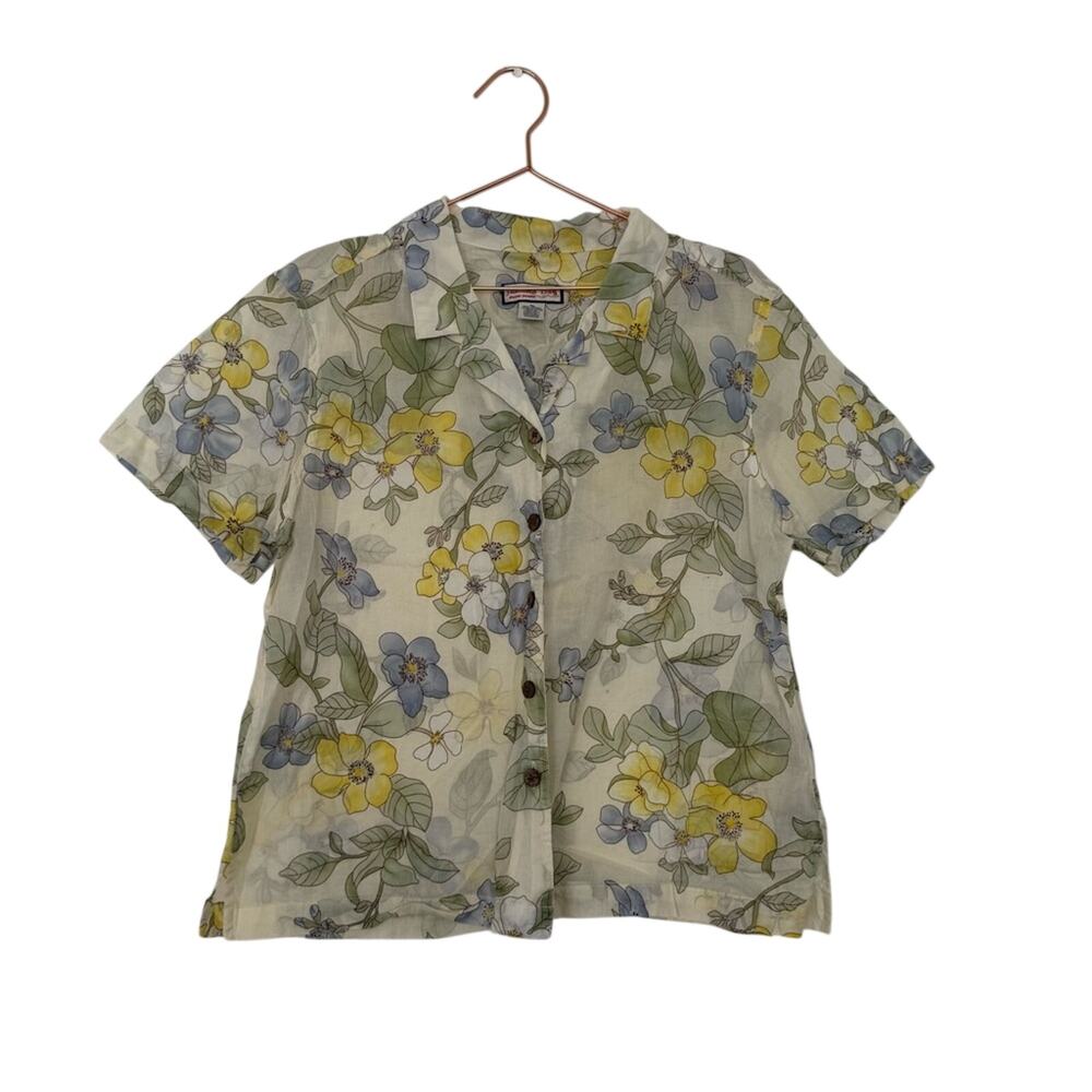 Jamaica Bay Floral Button-Up Shirt XL